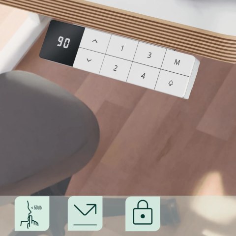 Kompaktowe biurko Leitz Ergo 120x70cm z elektryczną regulacją wysokości 67700001