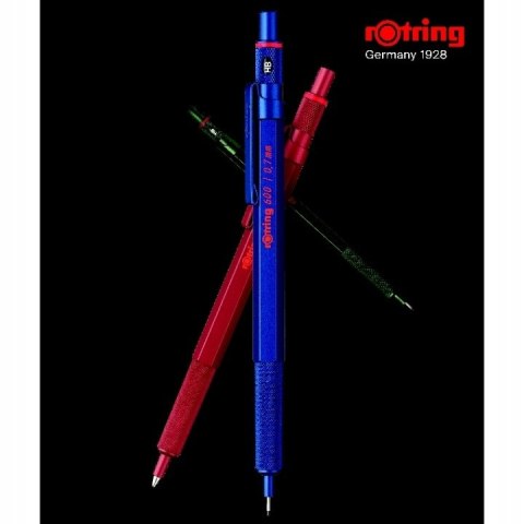 Ołówek automatyczny Rotring 600 0,5mm niebieski obudowa met. 2114266