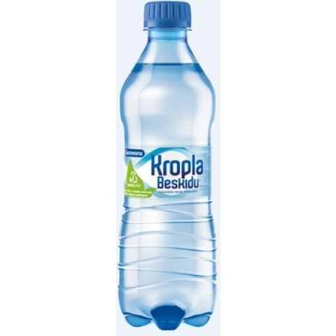 Woda KROPLA BESKIDU 0.5L (12szt) gazowana butelka PET z kaucją