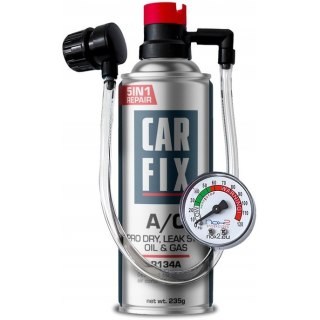 Zestaw do napełniania klimatyzacji CARFIX 5w1 Hobby 235g R134a + przewód z manometrem