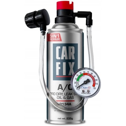Zestaw do napełniania klimatyzacji CARFIX 5w1 Hobby 235g R134a + przewód z manometrem